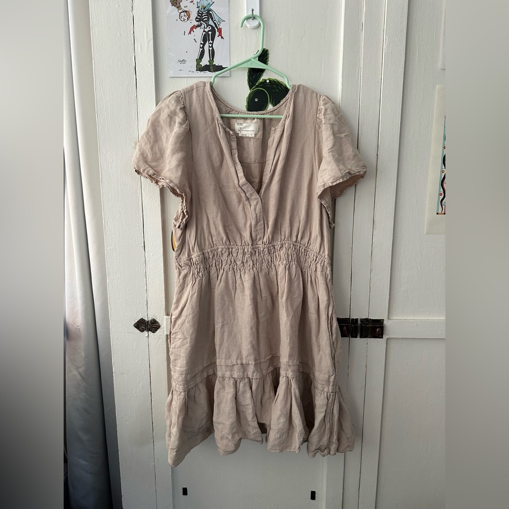 Anthropologie Women's Somerset Linen Mini Dress Size 1X